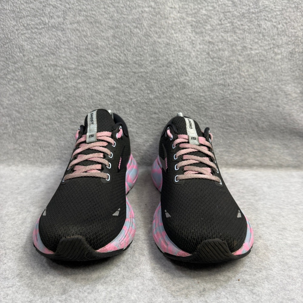 Brooks Ghost 15 Women Shoes Size 7.5 Black Pink Blue Running Sneaker 1203801B099 - Picture 2 of 10